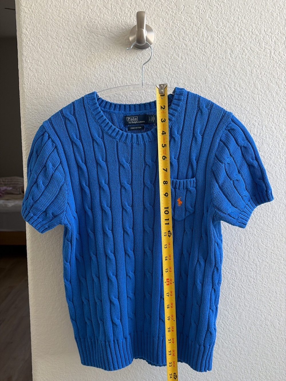 Polo Ralph Lauren Blue Cable Knit Short Sleeve Sweater 💙 - Picture 3 of 4
